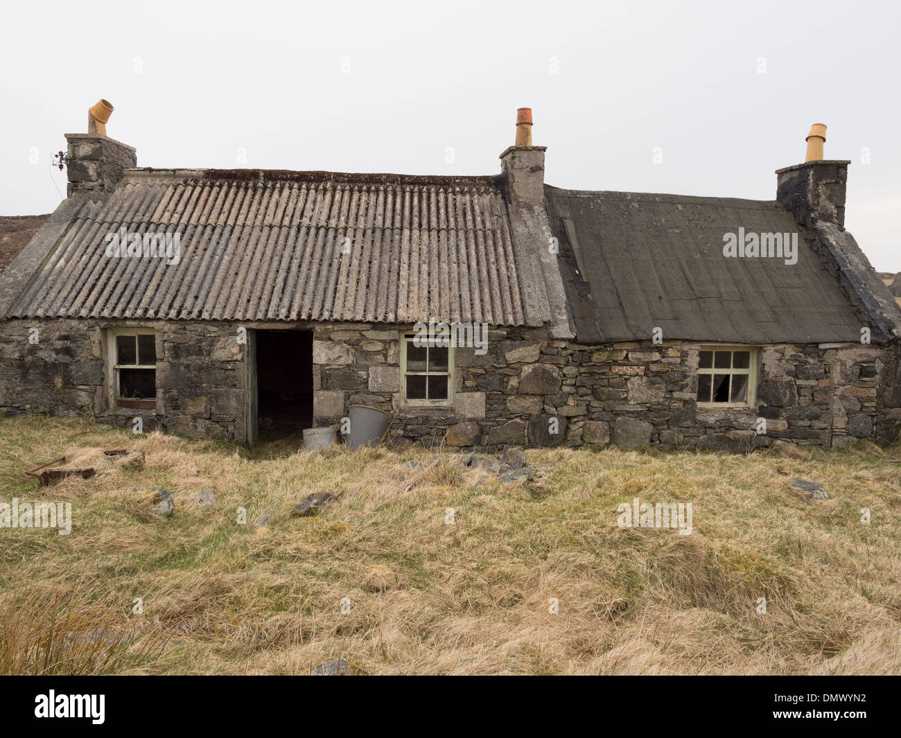 Abandoned Croft House, Bernera, Outer Hebrides Stock Photo