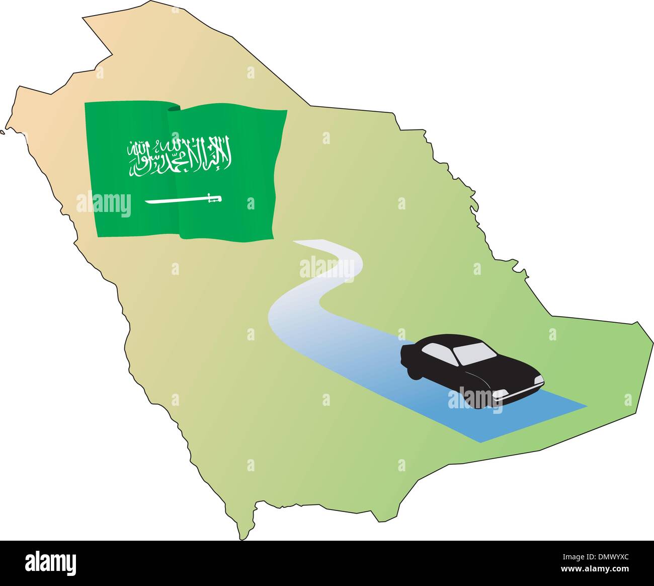 roads of Saudi Arabia Stock Vector Image & Art - Alamy