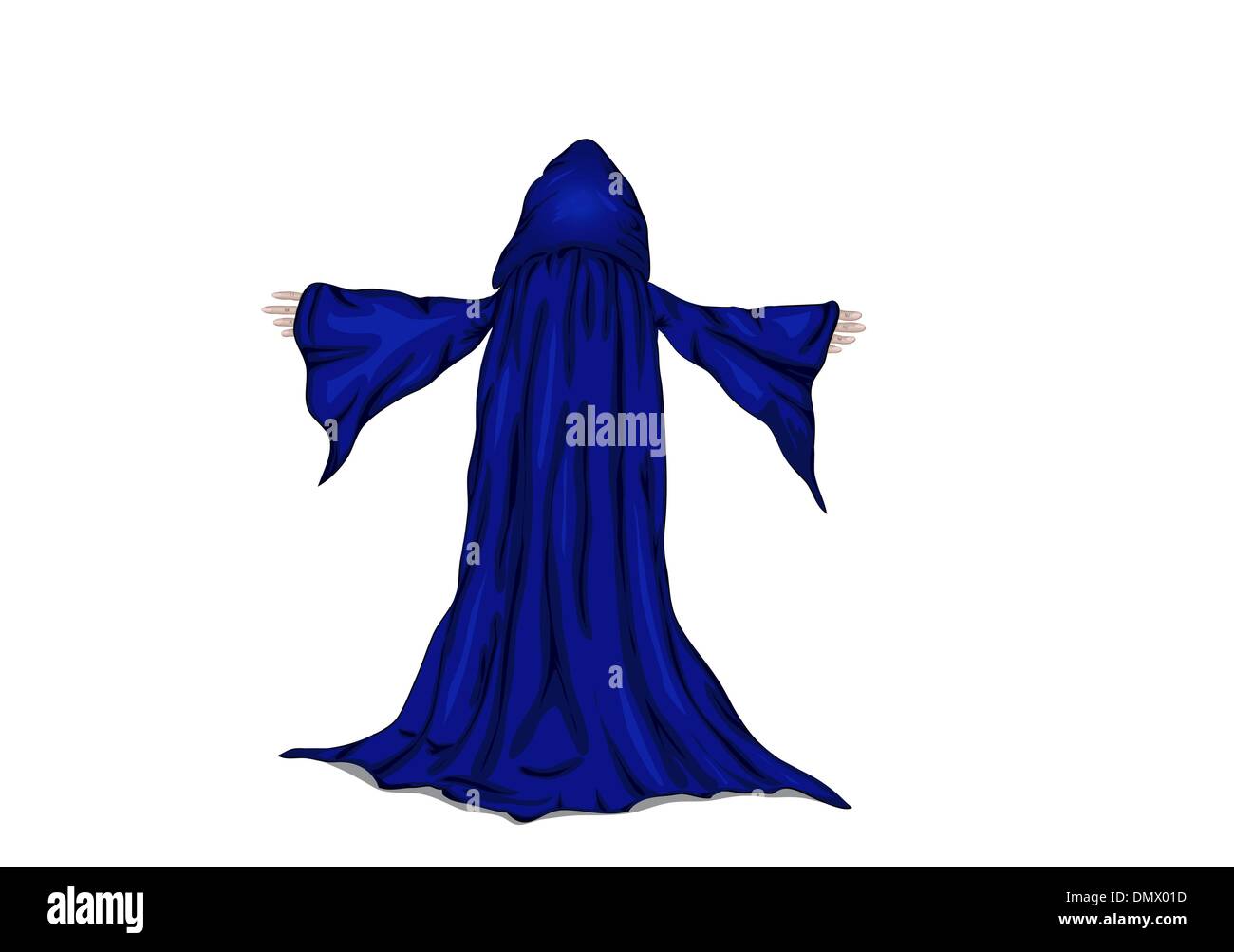 vector illustration of a wizard or a monk. Stock Vector
