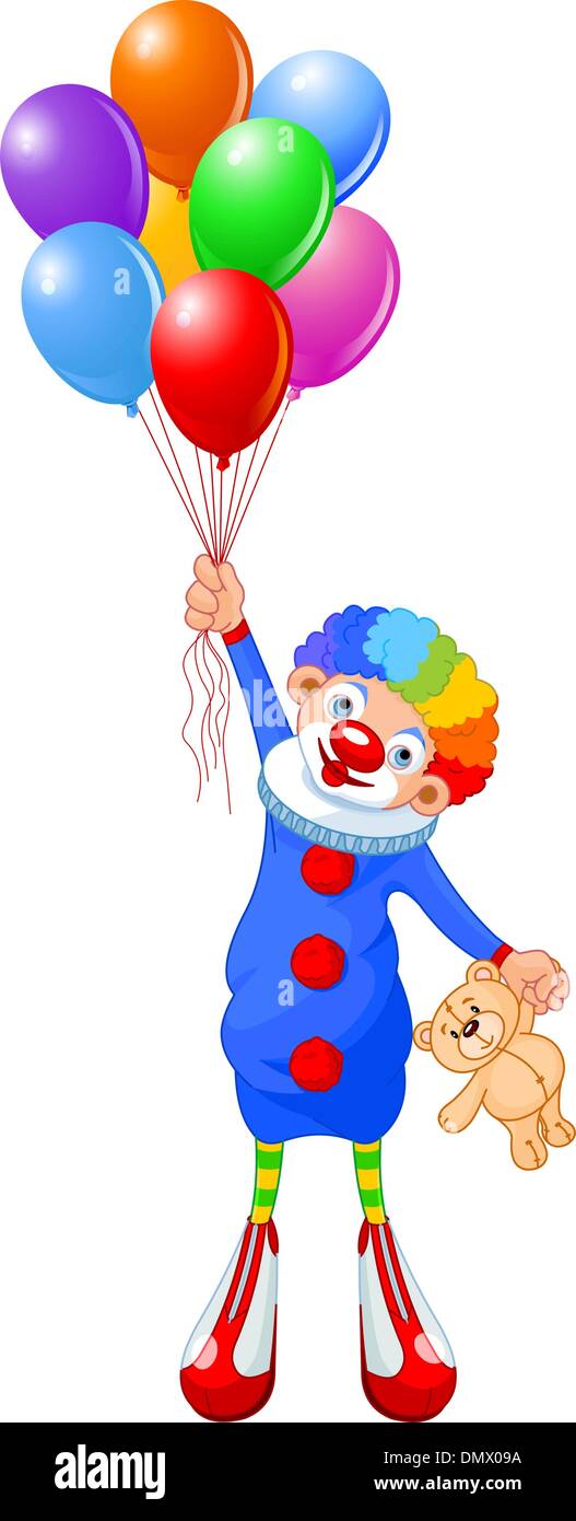 Clown and Balloons Stock Vector Image & Art - Alamy