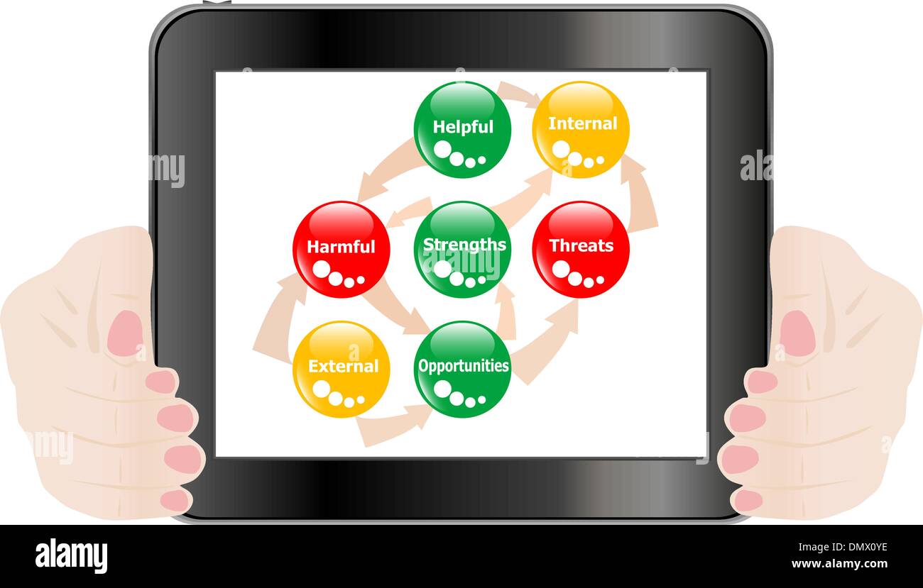 hands with bubbles on computer tablet pc. Vector Stock Vector Image ...