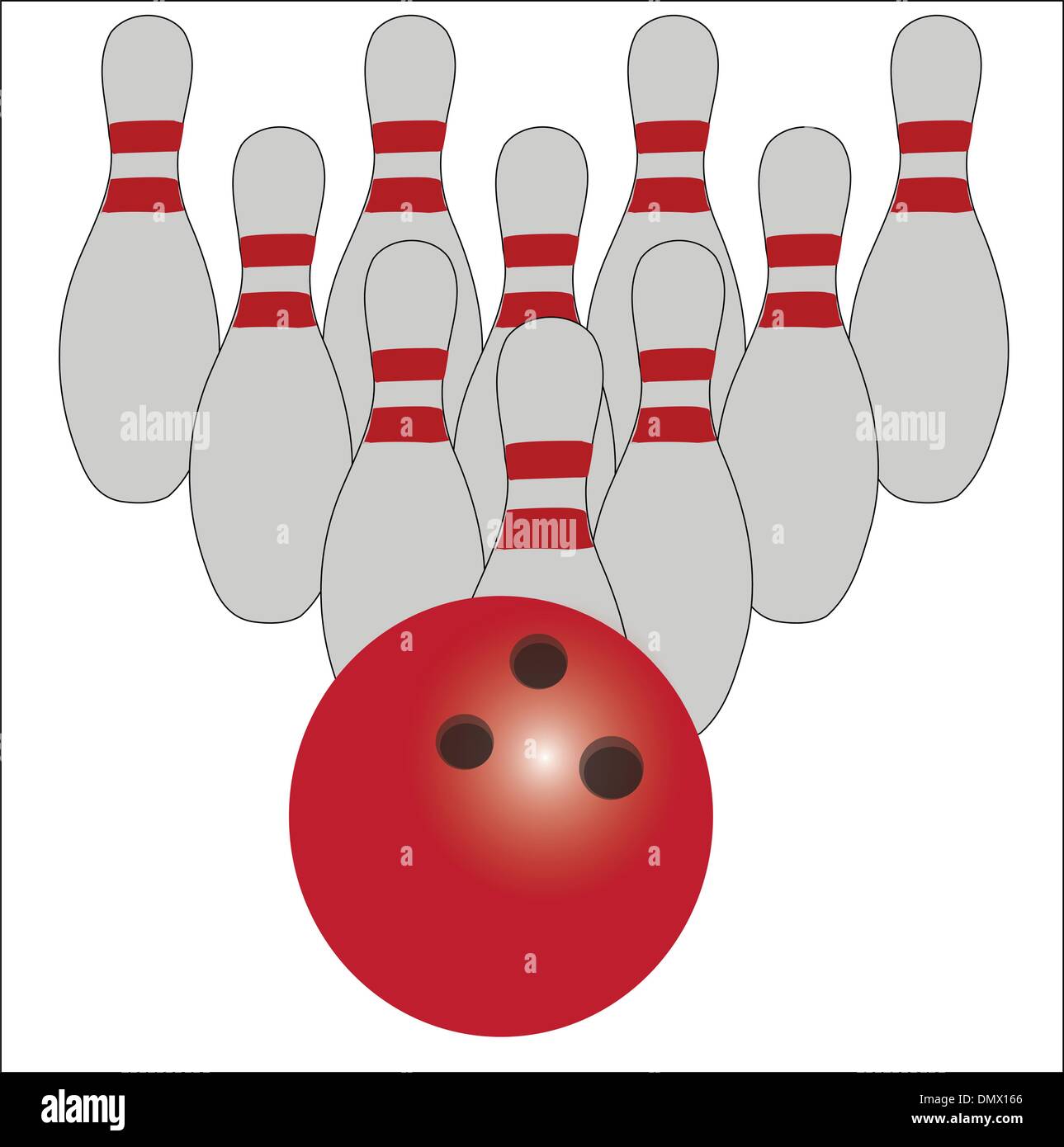 bowling pins and ball Stock Vector Image & Art Alamy