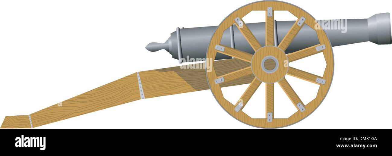 An old cannon. EPS10 Stock Vector