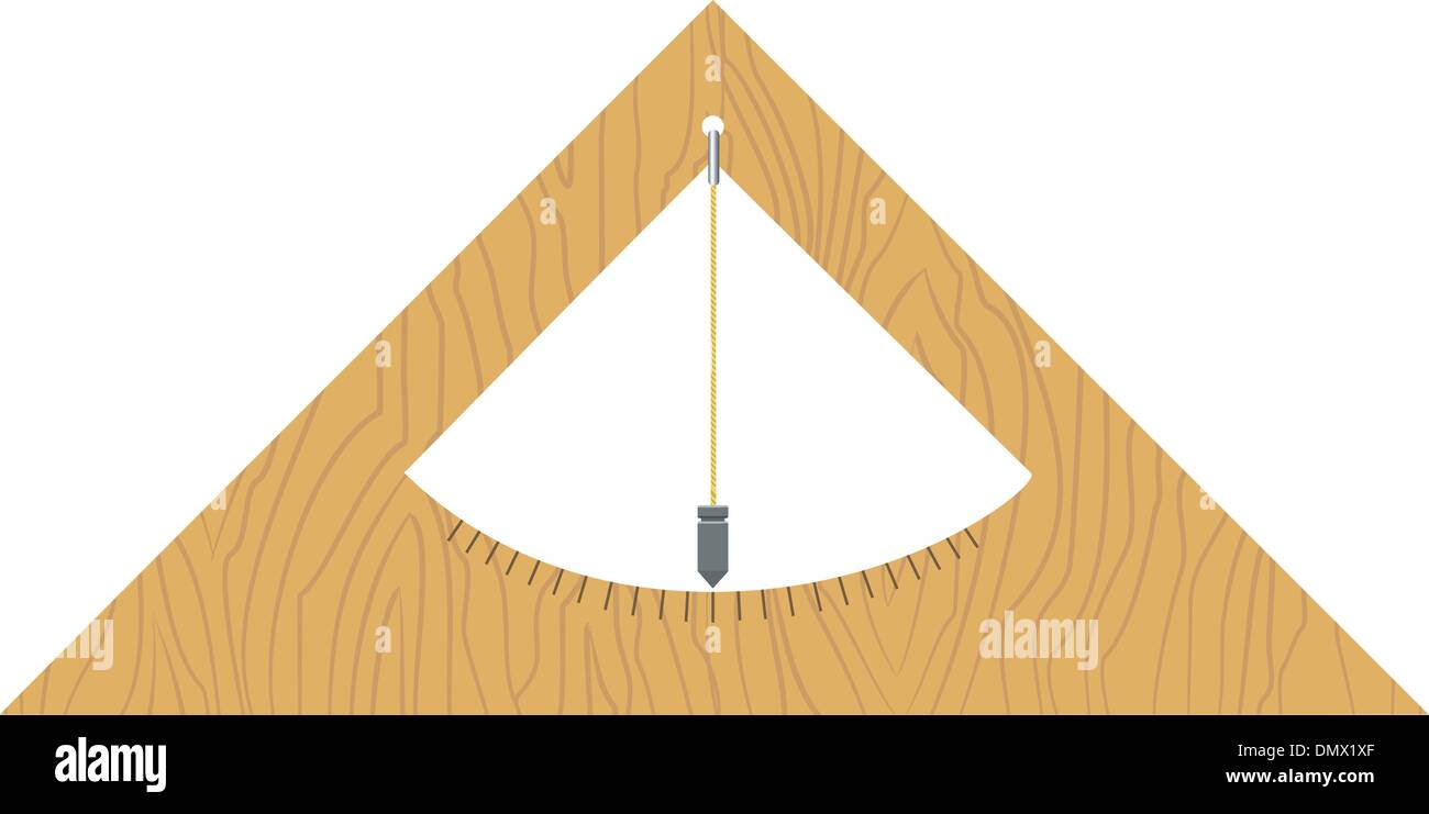 Vector image of wooden builder's level Stock Vector