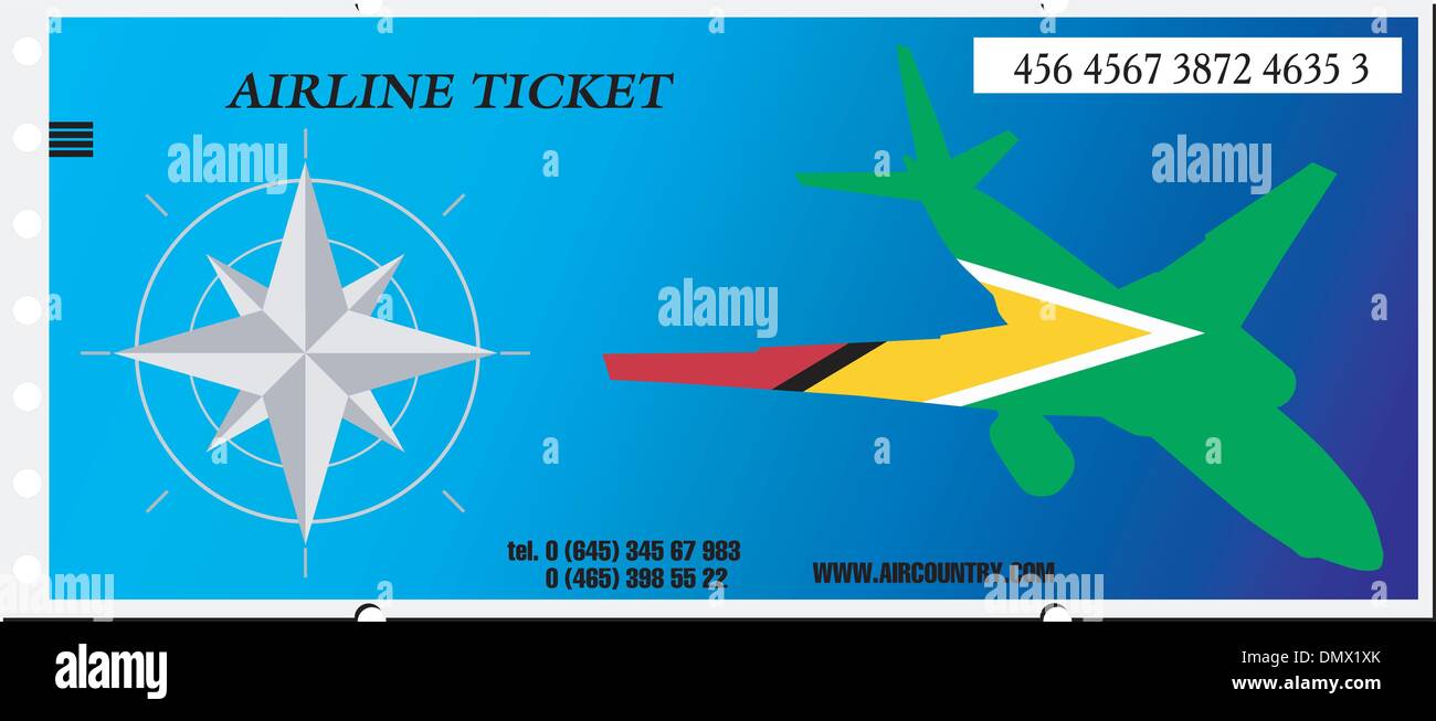 Vector illustration ticket to Guyana Stock Vector Image & Art - Alamy