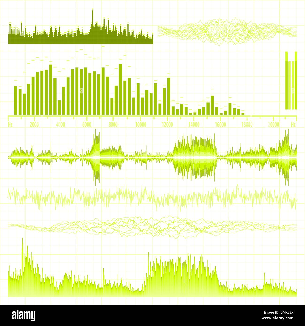 Sound waves set. Music background. EPS 8 Stock Vector Image & Art - Alamy