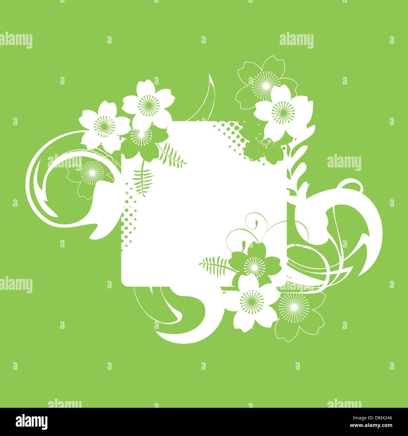 A frame with a floral decor and a space for text Stock Vector Image ...