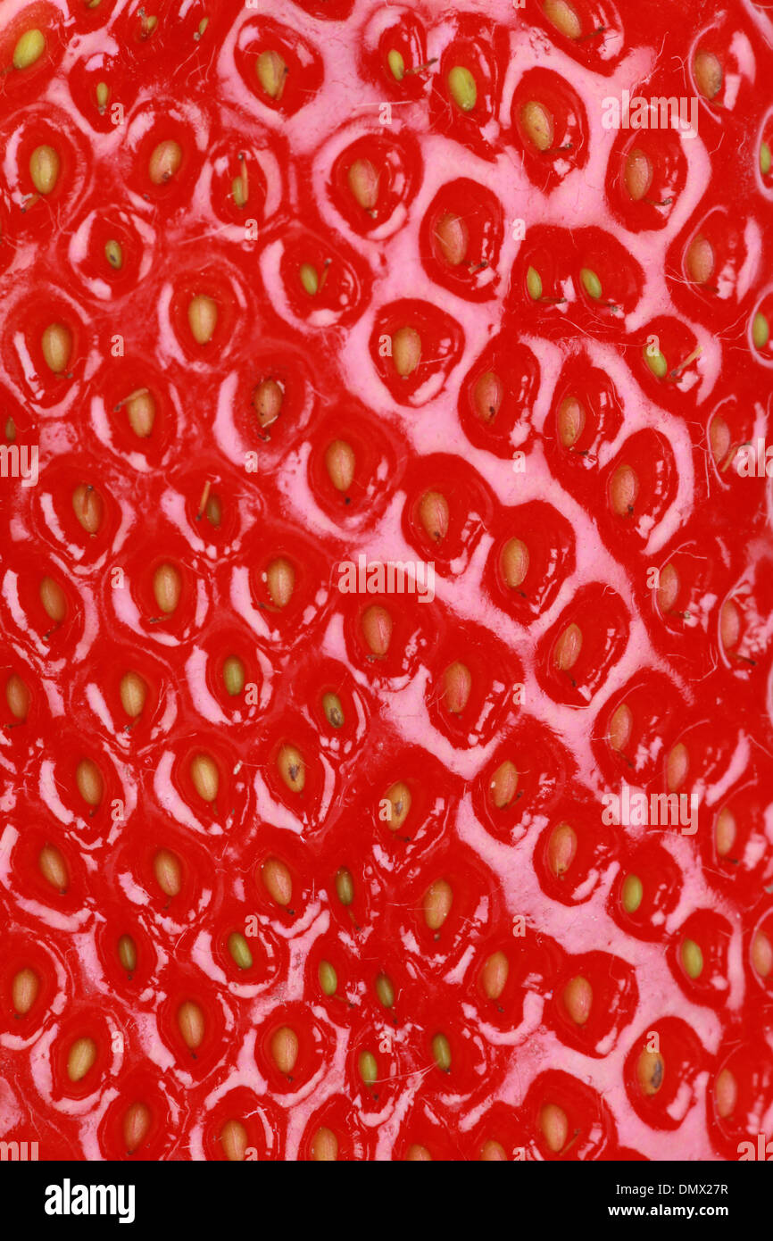 Macro shot of a ripe strawberry, forming a background Stock Photo - Alamy