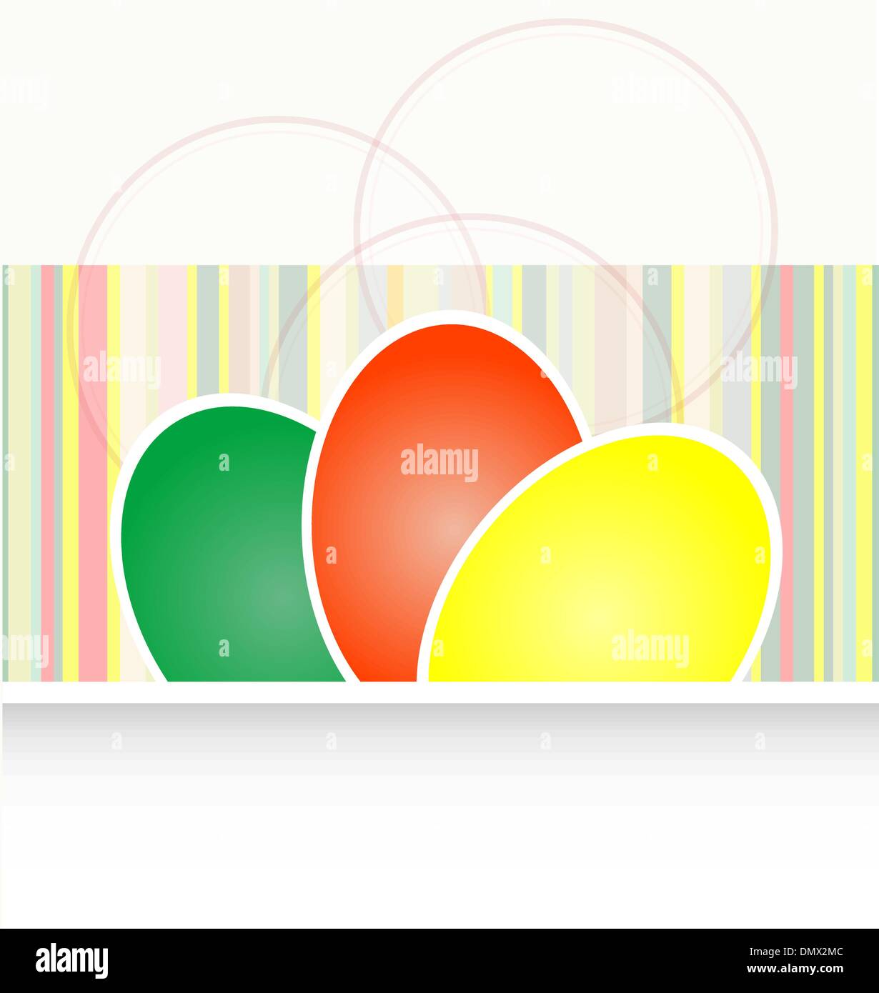 paper easter egg card. Vector multicolored background Stock Vector