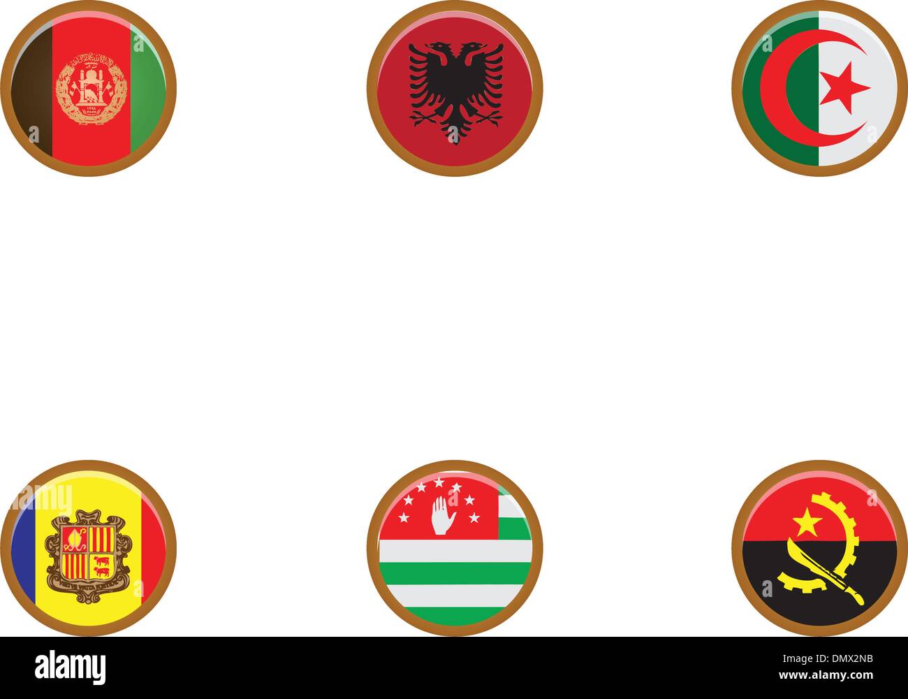 Award ribbons with national flags Stock Vector