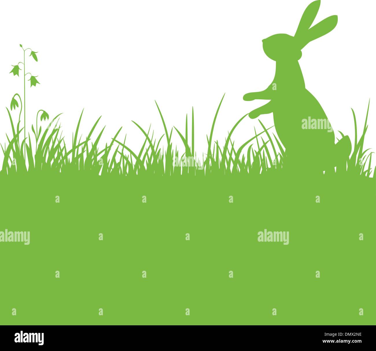 Easter bunny green background Stock Vector Image & Art - Alamy