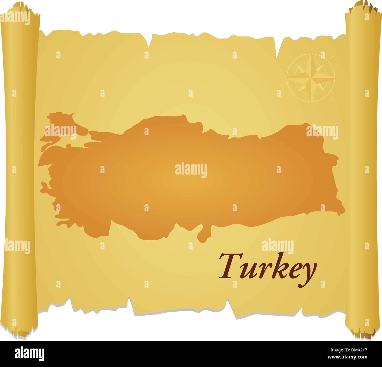 Vector parchment with a silhouette of Turkey Stock Vector Image & Art