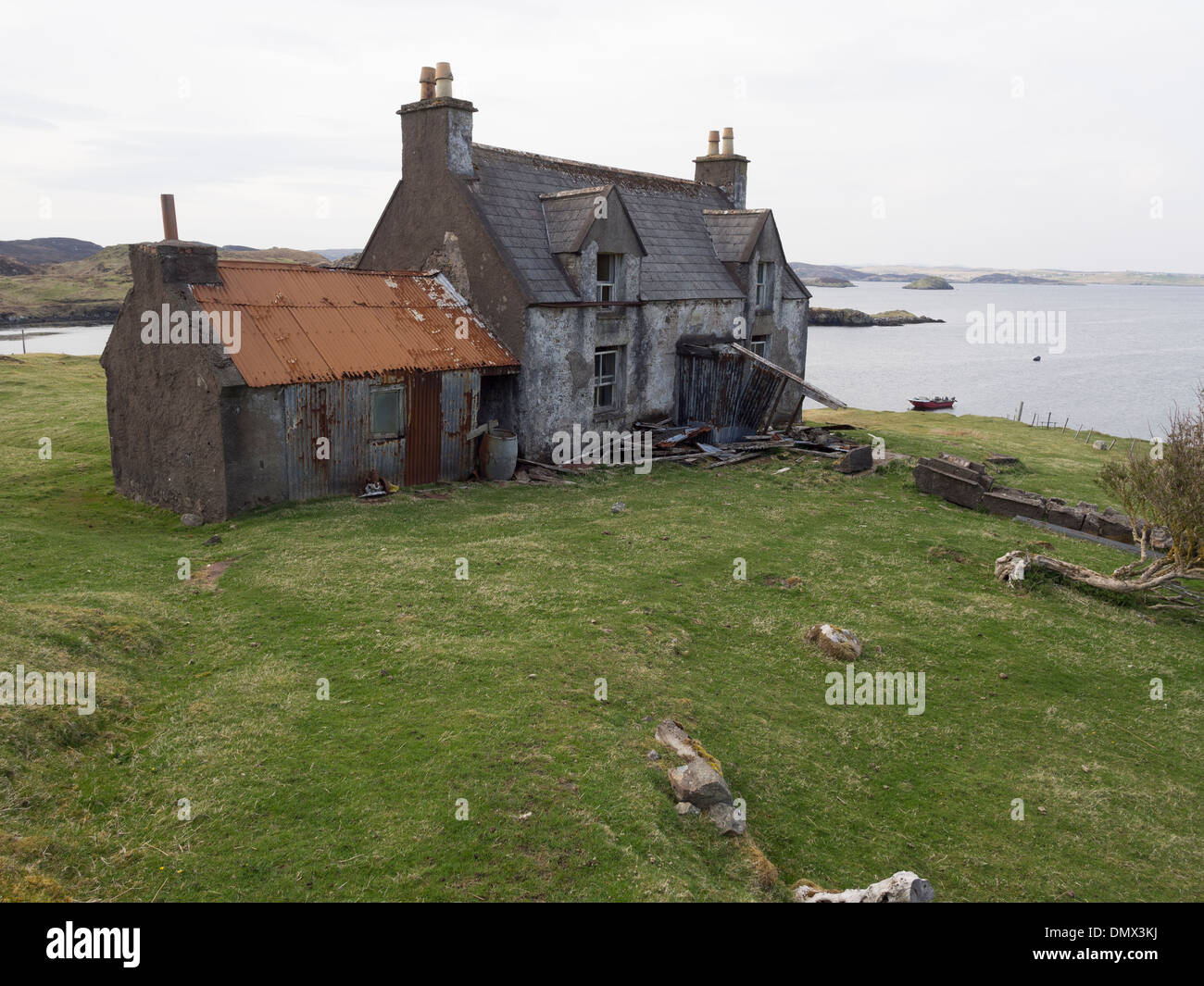 Abandoned Croft House, Isle of Lewis Stock Photo