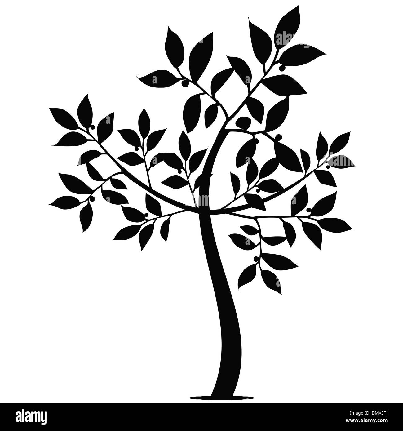 Art Tree Silhouette Stock Vector Image & Art - Alamy