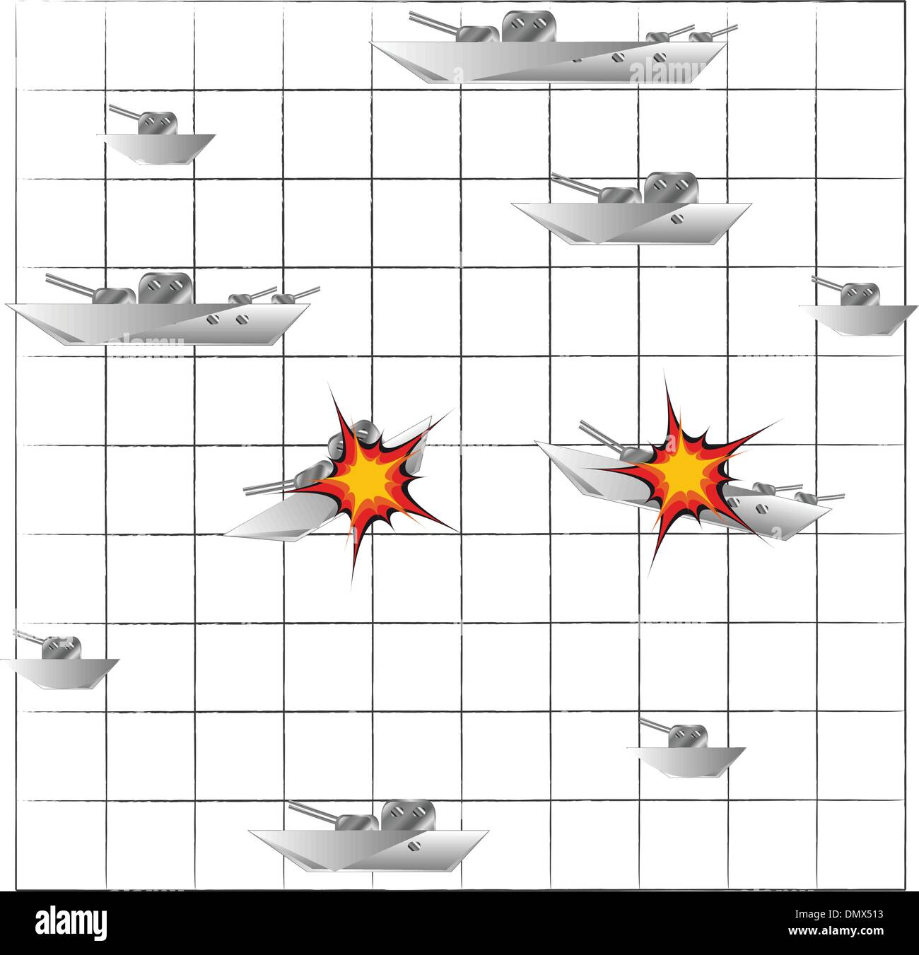 Battle at sea image Stock Vector Images - Alamy