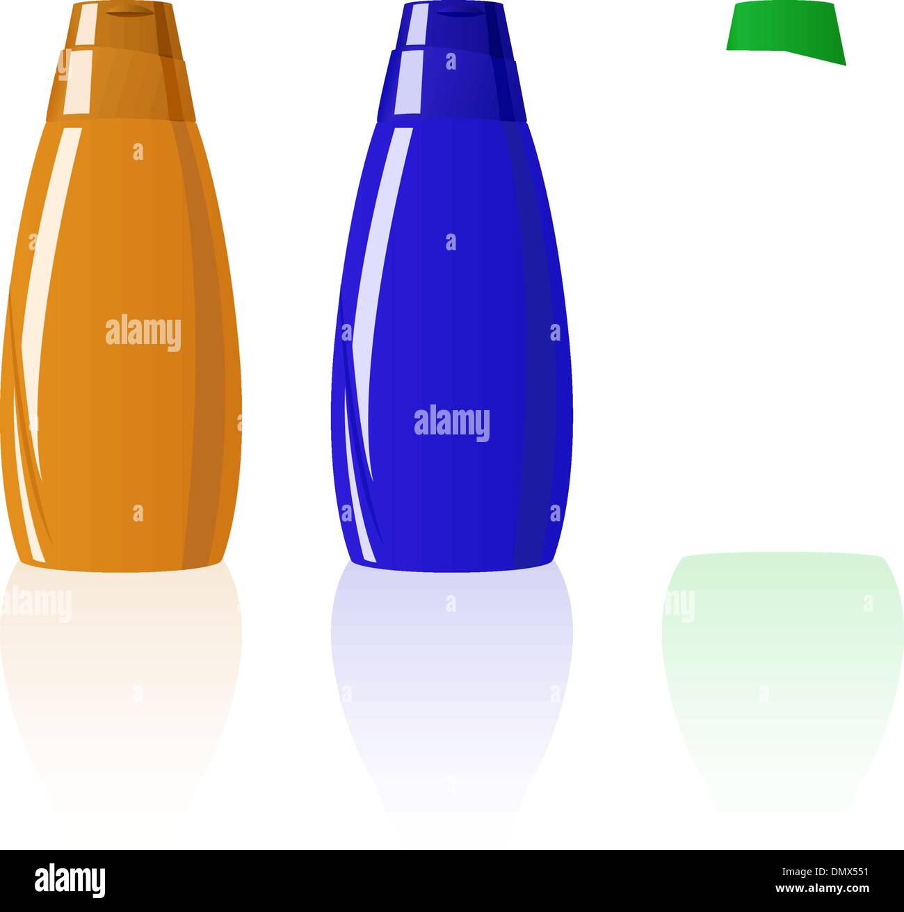 Vector illustration of colored shampoo bottles Stock Vector Image & Art