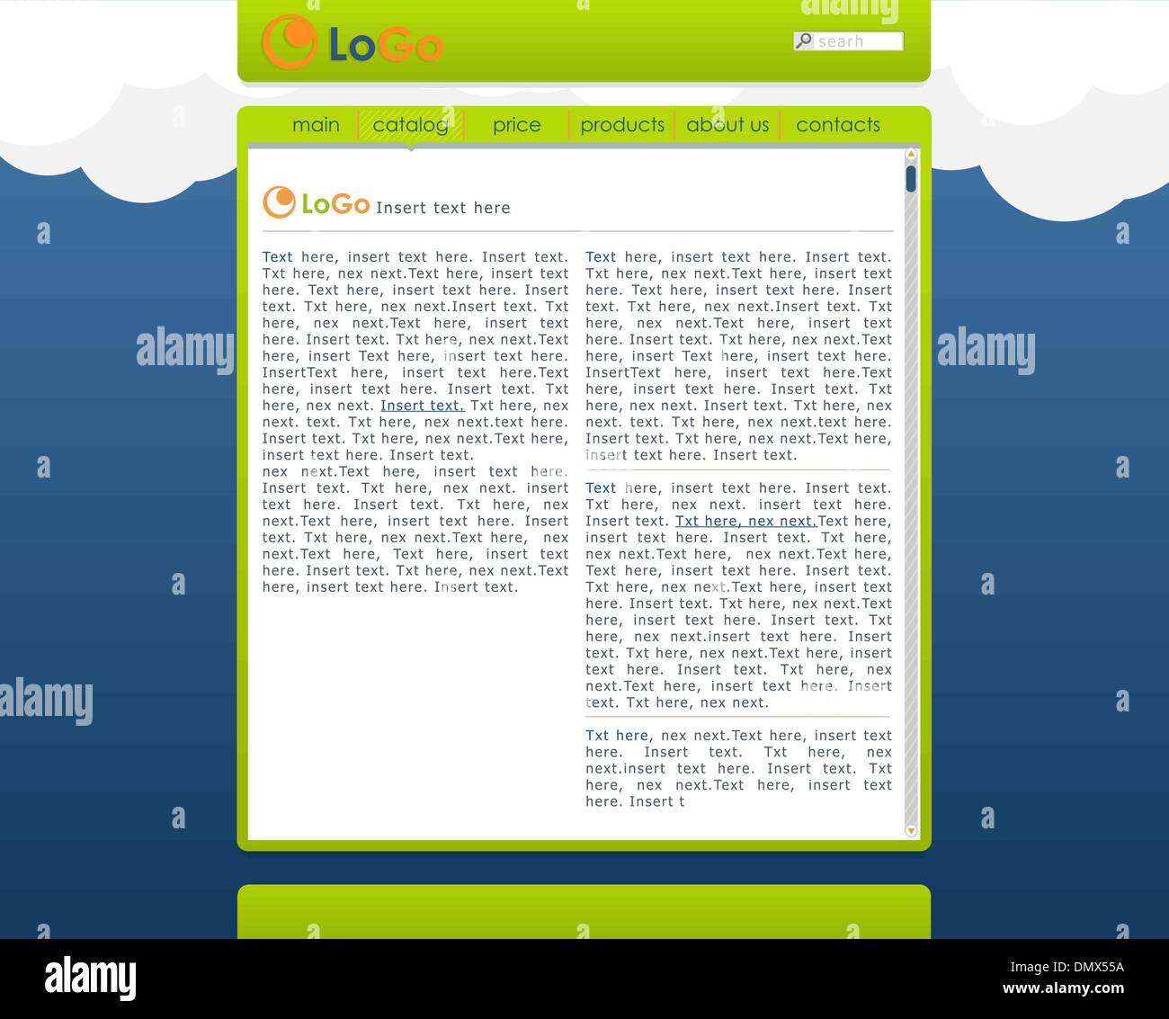 Vector website template Stock Vector Image & Art - Alamy