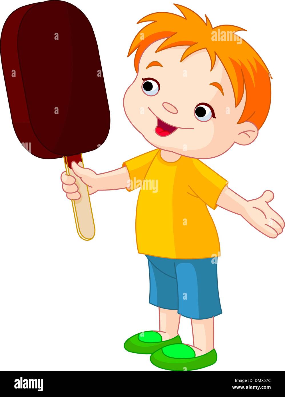 Boy with ice cream Stock Vector Image & Art Alamy
