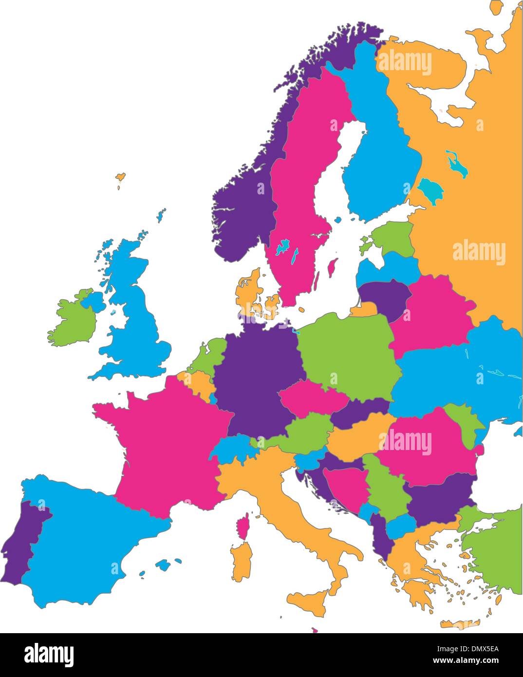 Europe map Stock Vector