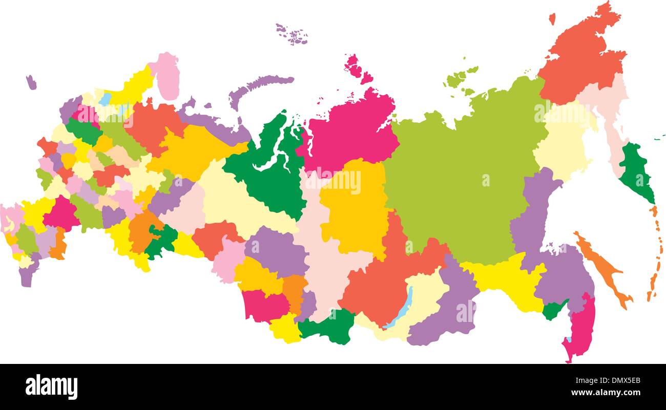 Digital network displaying the colors of the russian flag on the russia map