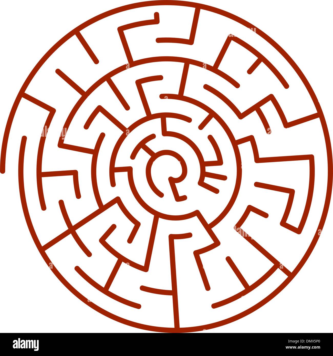 spiral labyrinth Stock Vector