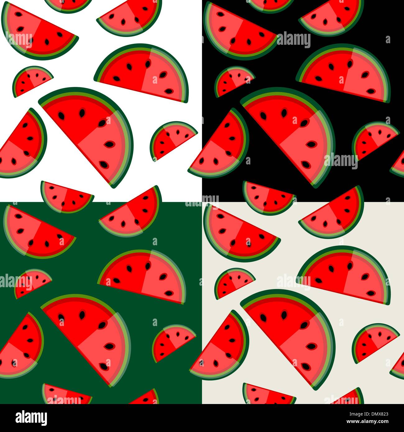 Watermelon seamless background for your design Stock Vector