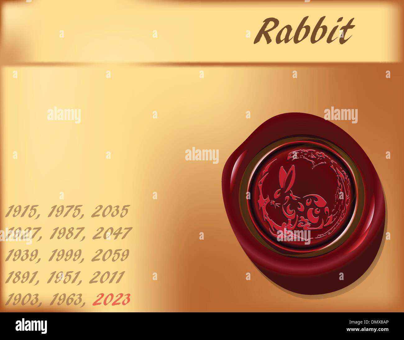 Year of Rabbit - background Stock Vector