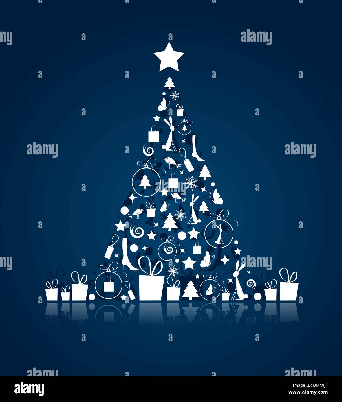 Christmas tree beautiful for your design Stock Vector