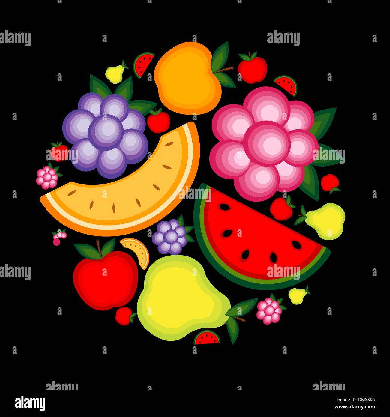 Energy fruit background for your design Stock Vector