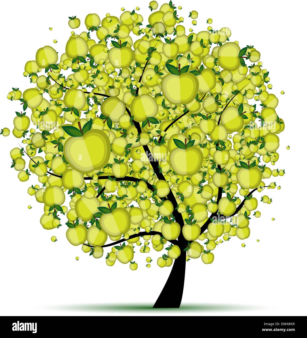 Energy apple tree for your design Stock Vector