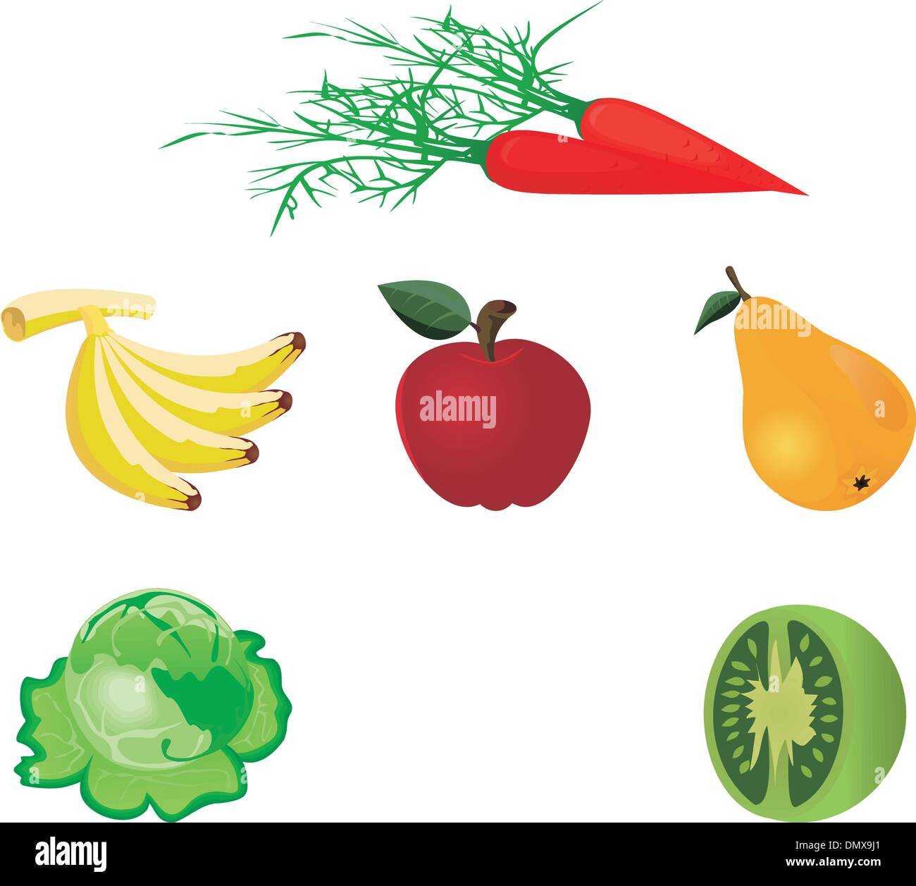 Fruit and vegetables Stock Vector Image & Art - Alamy
