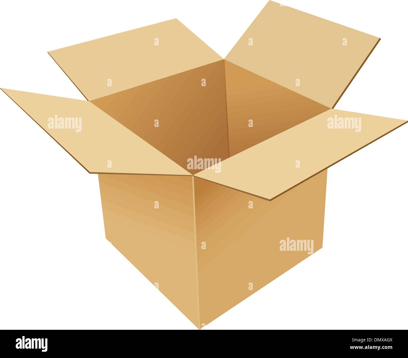 Cardboard box closed with tape Stock Vector Images Alamy