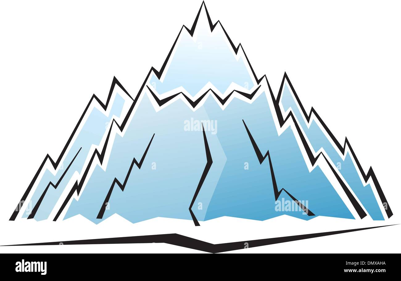 Mountain icon Stock Vector
