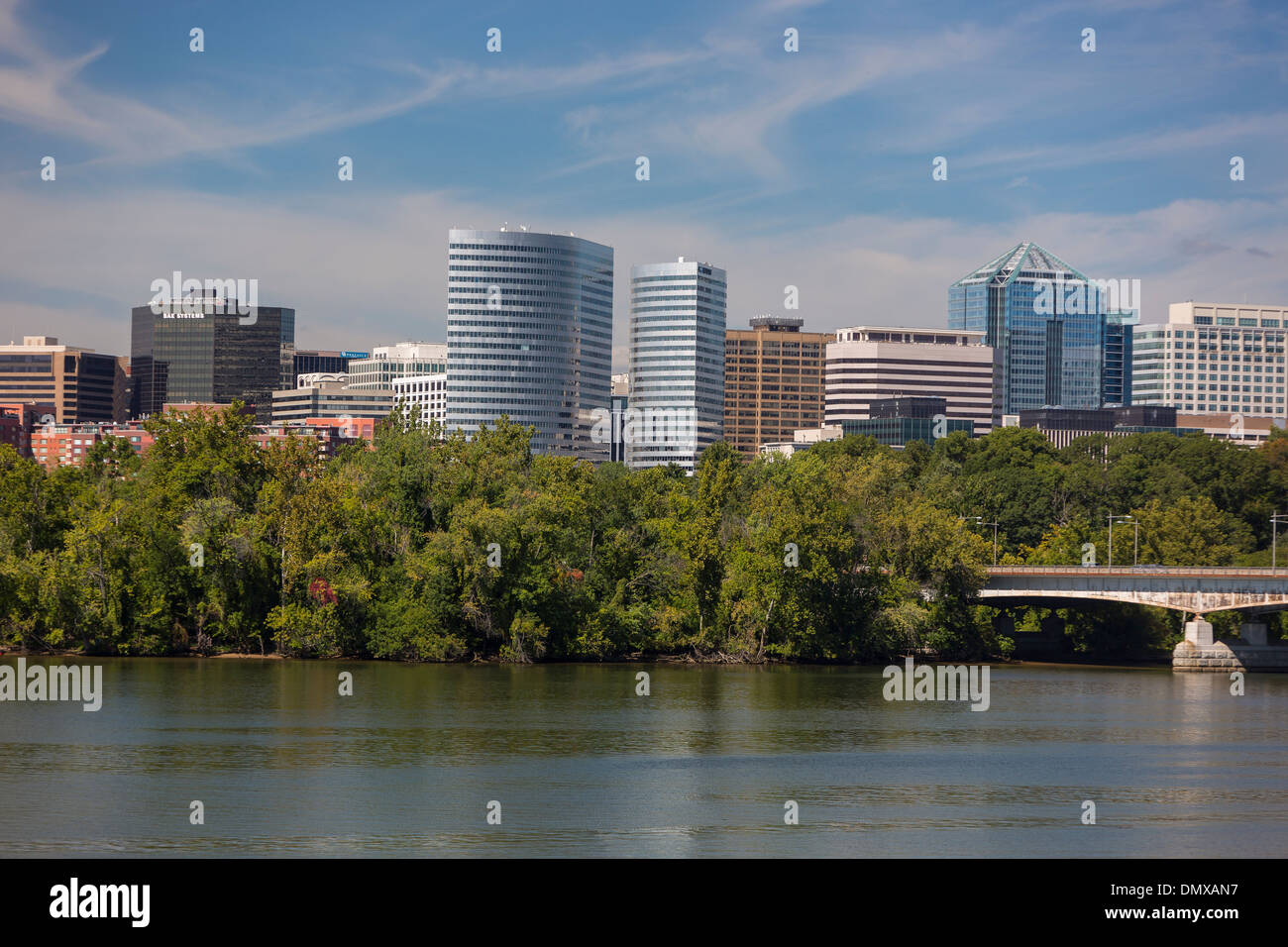 ROSSLYN, VIRGINIA, USA Rosslyn skyline and Potomac River, Arlington