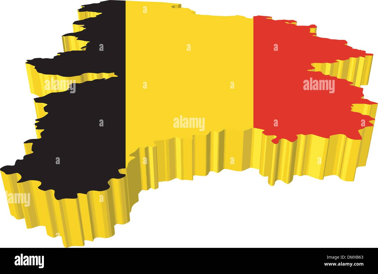 vectors 3D map of Belgium Stock Vector Image & Art - Alamy