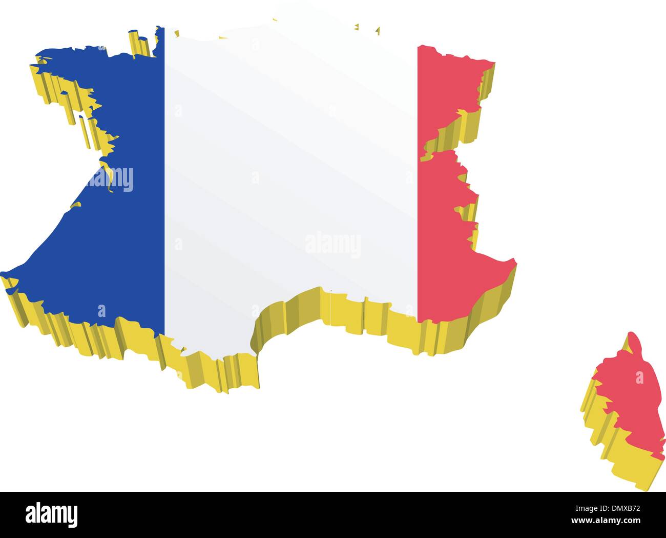 vectors 3D map of France Stock Vector Image & Art - Alamy