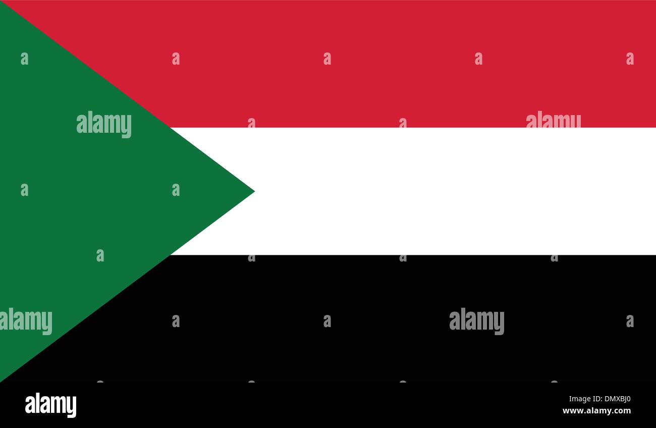 Sudan Flag Stock Vector