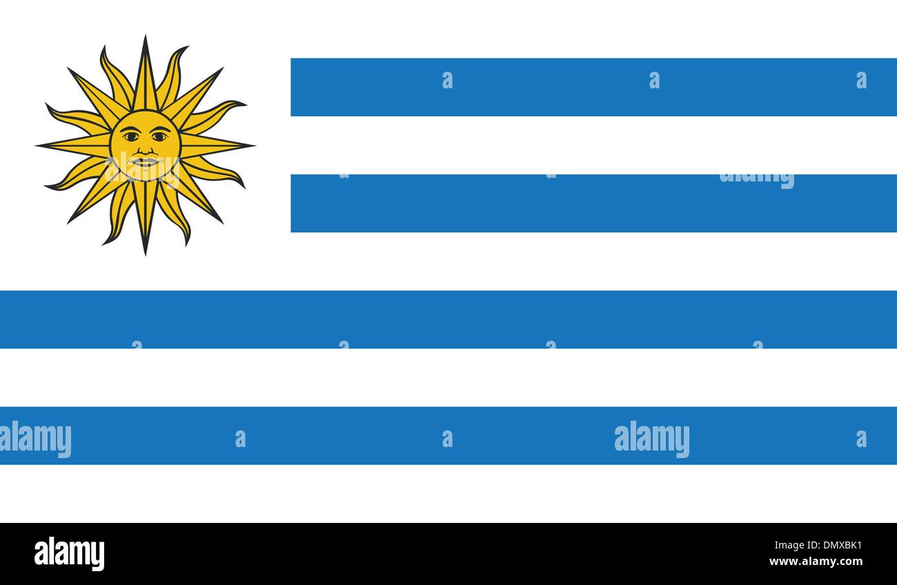 Uruguay Flag Stock Vector
