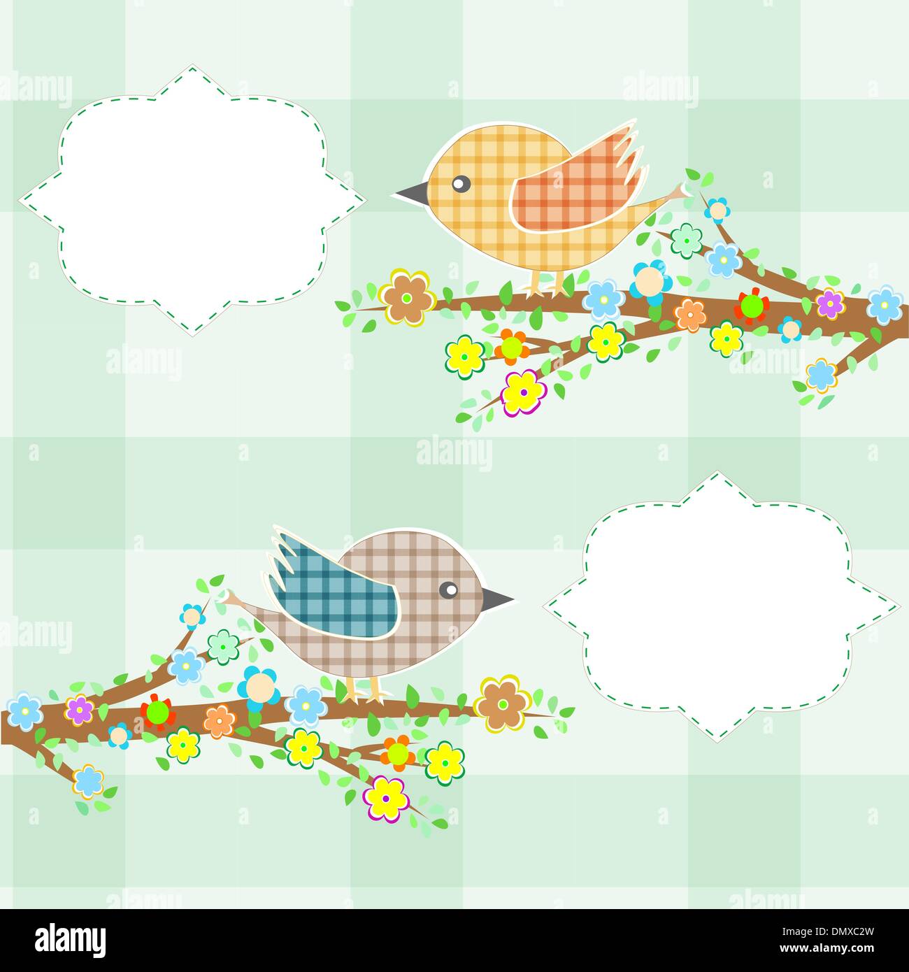 A bird speaking with a speech bubble Stock Vector