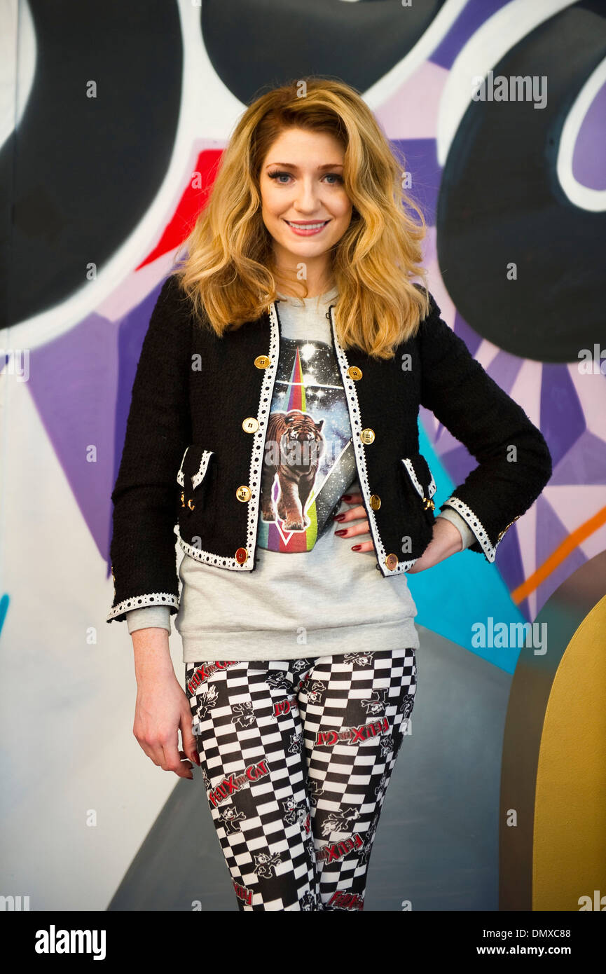 Nicola Roberts filming a television programme Styled to Rock for SkyLiving, London UK Stock Photo