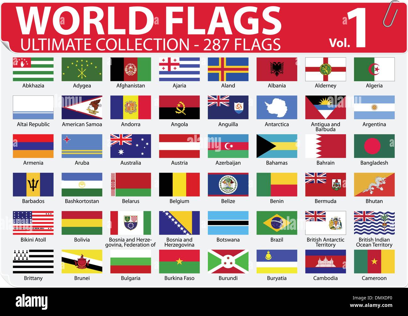 Flags Of The World With Names Of Countries