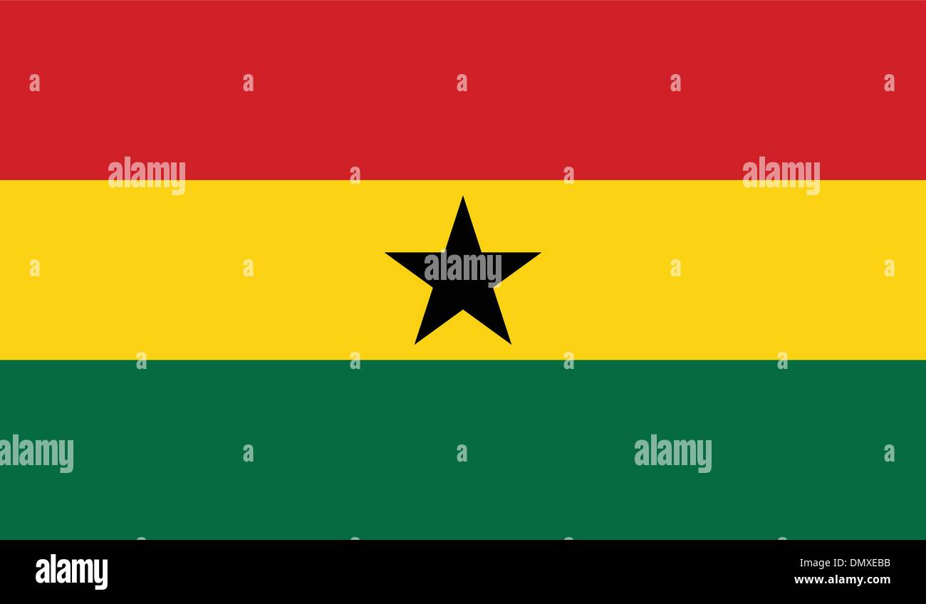 Ghana Flag Stock Vector