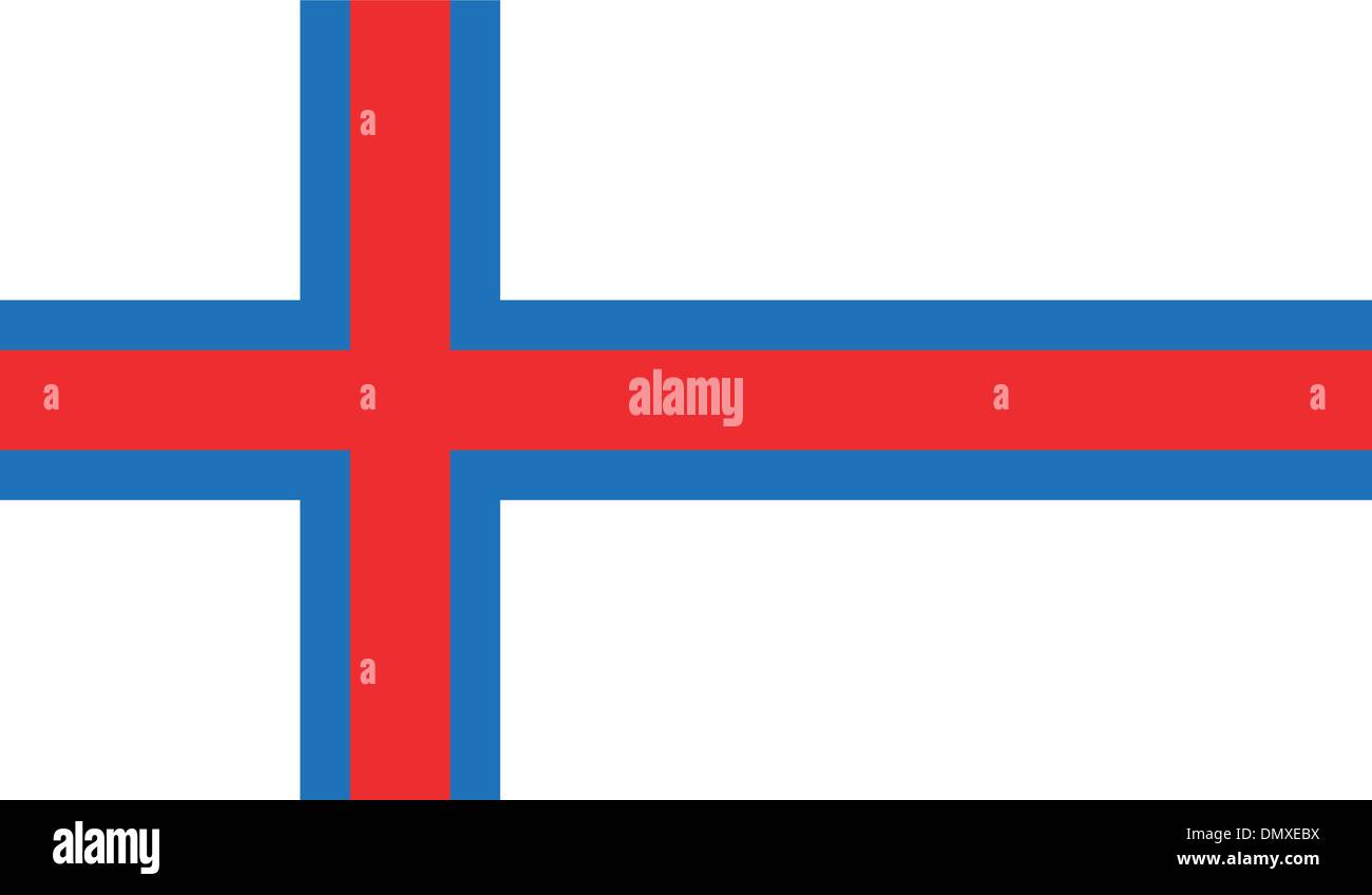 Faroe Islands Flag Stock Vector