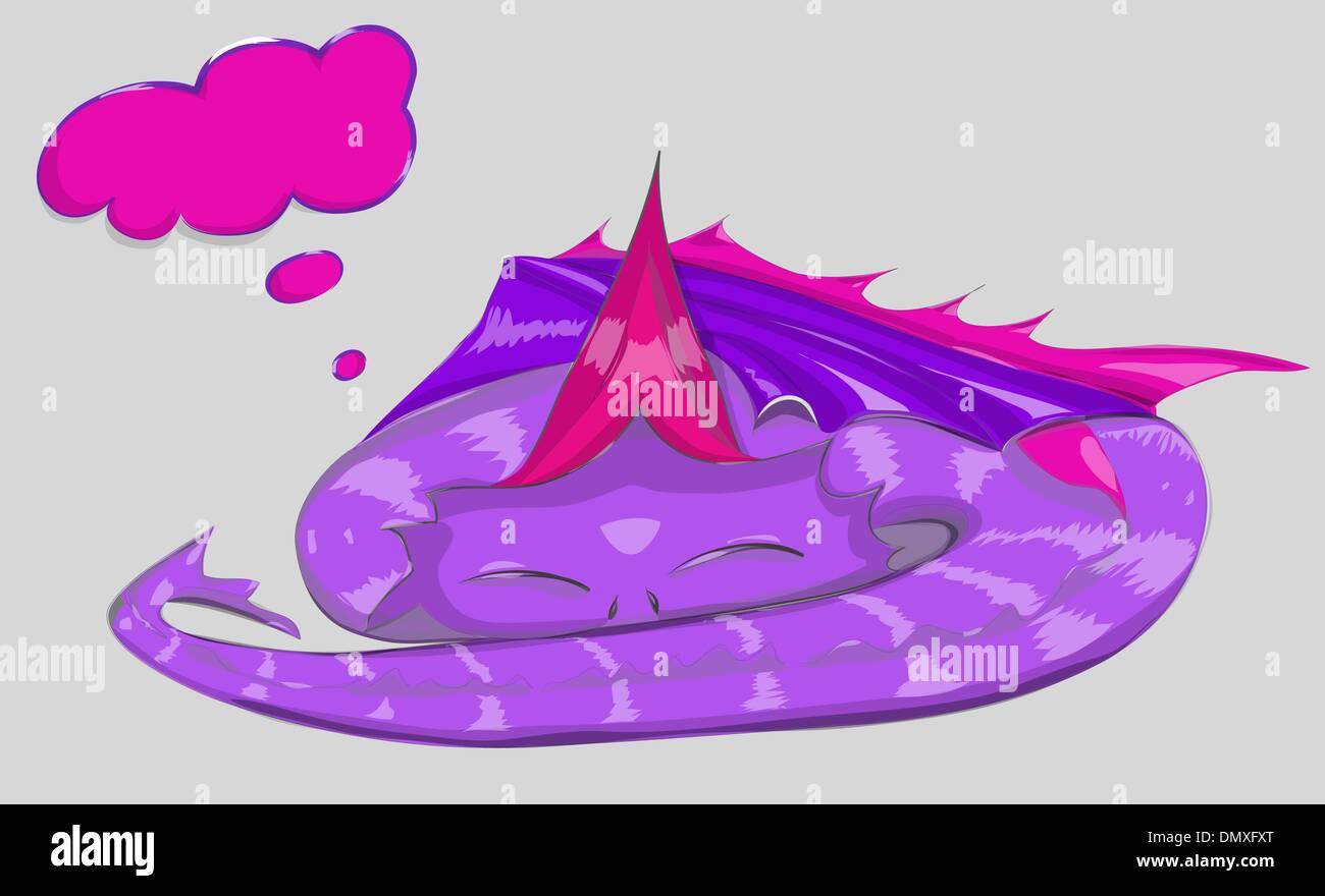 dreaming dragon Stock Vector
