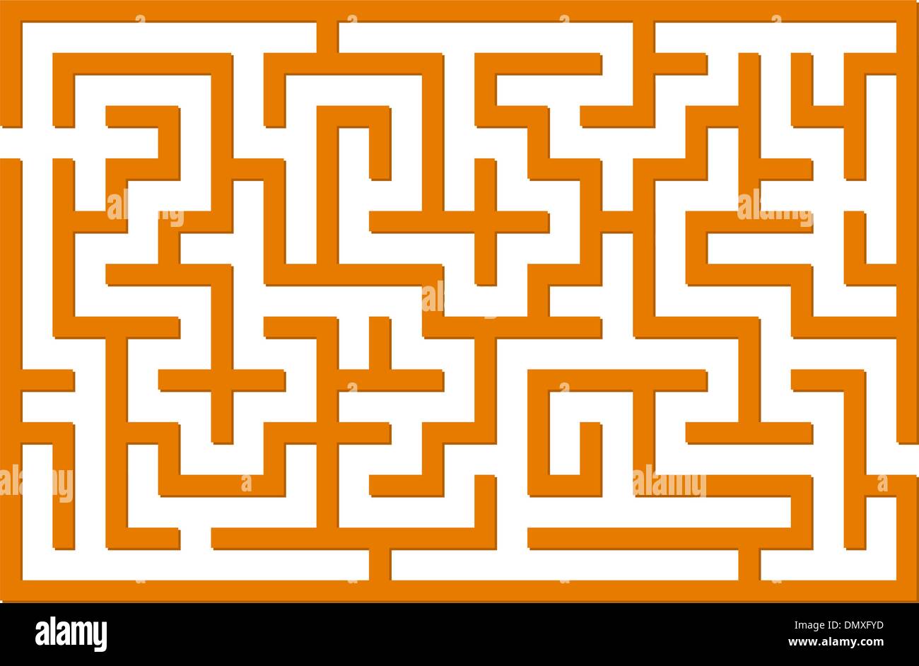 Orange labyrinth Stock Vector