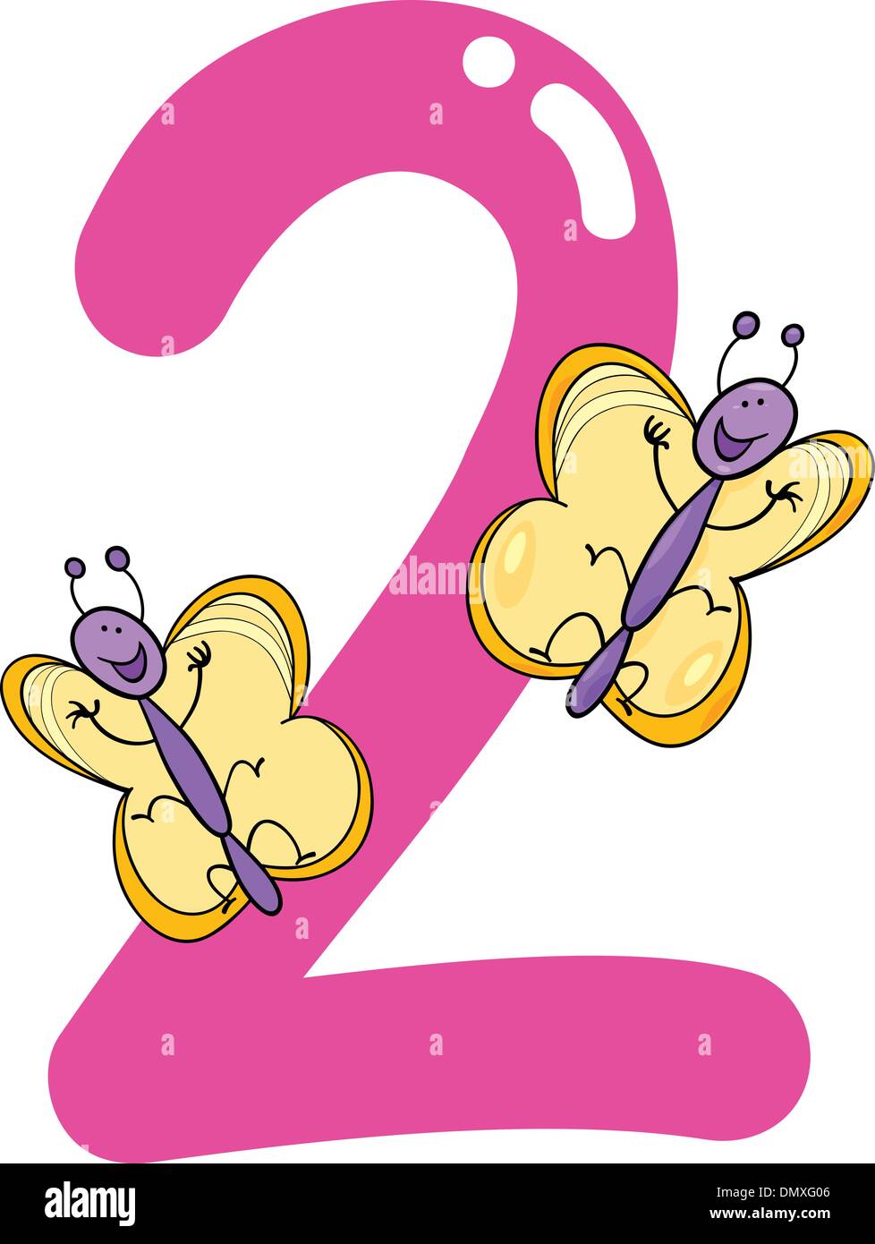 number two and 2 butterflies Stock Vector Image &amp; Art - Alamy