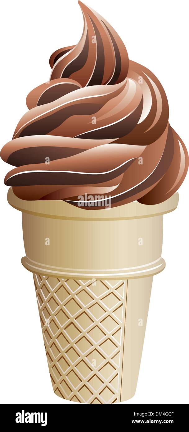 vector chocolate icecream cone Stock Vector Image & Art - Alamy