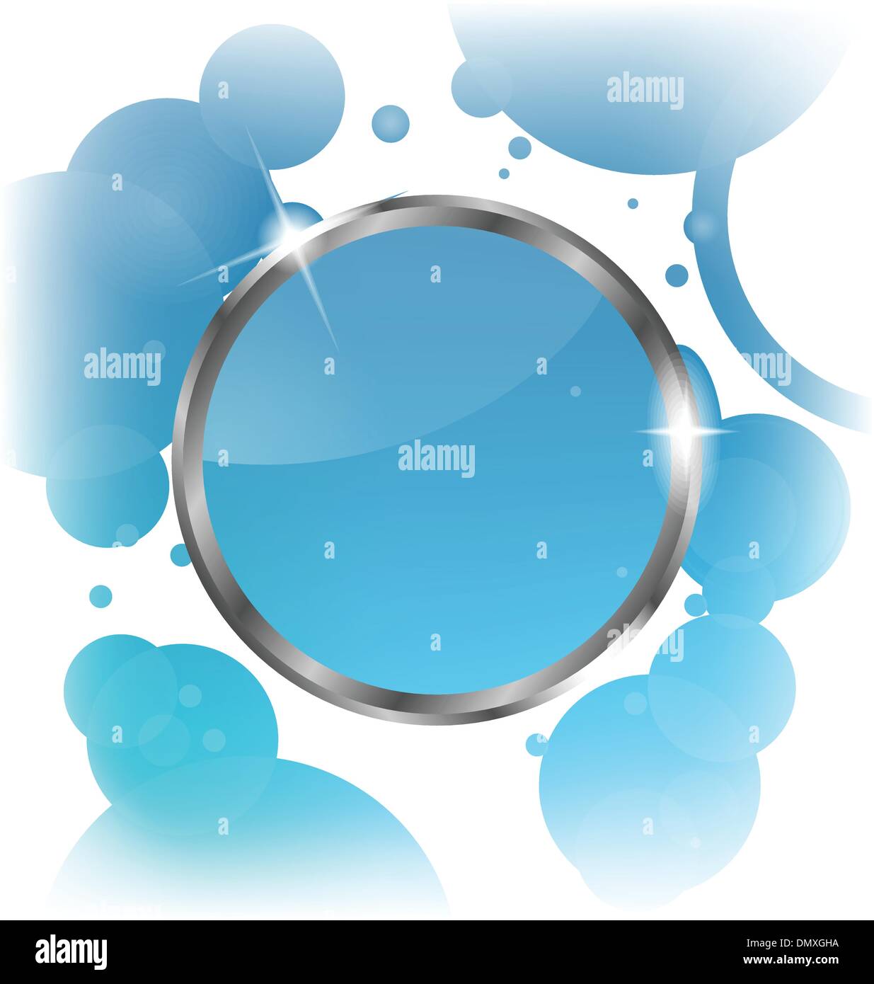 silver transparent speech bubble on abstract background Stock Vector