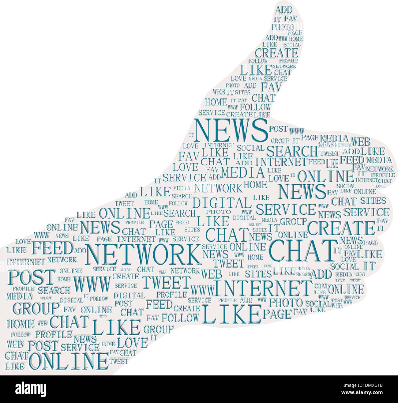 Social Media Networking Style Like Dislike Thumbs up down Rubber Stamps