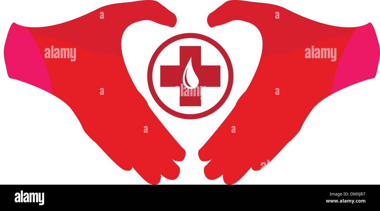 Blood Donation Emblem Template Stock Vector